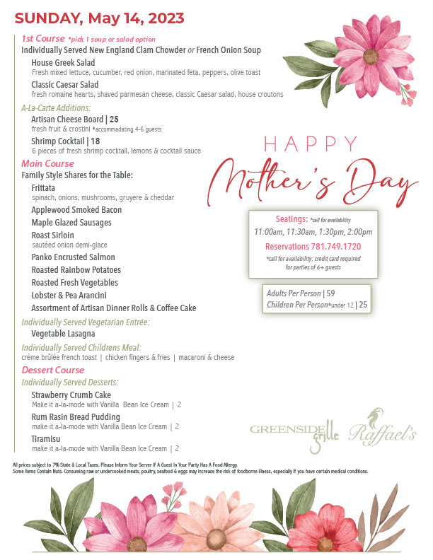 Mother’s Day Sunday | Greenside Grille